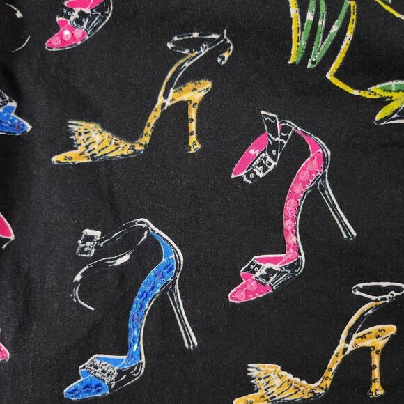 Vanity Collection Shoe Dress Neon Sequin Heels Preppy School Artsy - Picture 3 of 5